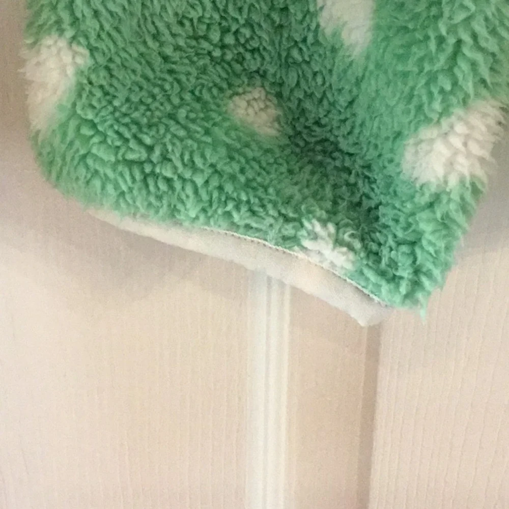 Cat & Jack Girls Mint Green Heart Fleece - Picture 5 of 7